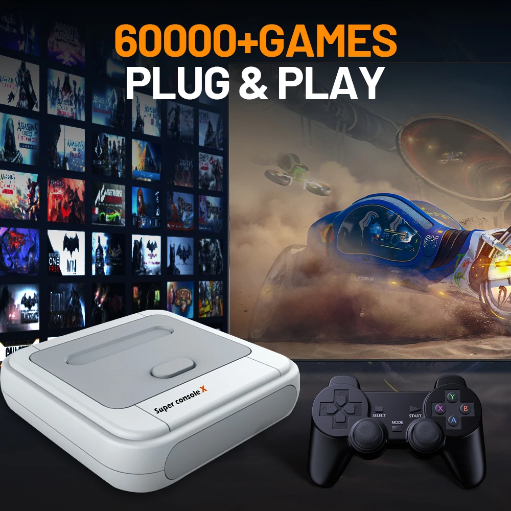 スーパーコンソール × レトロゲームコンソールpsp/PS1/ナオミ/mame/N64/dc 90000 + クラシックレトロゲームhd wifi tvビデオゲームプレーヤー