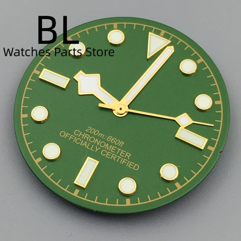 BLIGER مخصص Logo29MM القطبية الأزرق متجمد ساعة الطلب ندفة الثلج الأيدي مجموعة صالح 39mm40mm الحال بالنسبة لحركة NH34 NH35 ETA2824 PT5000
