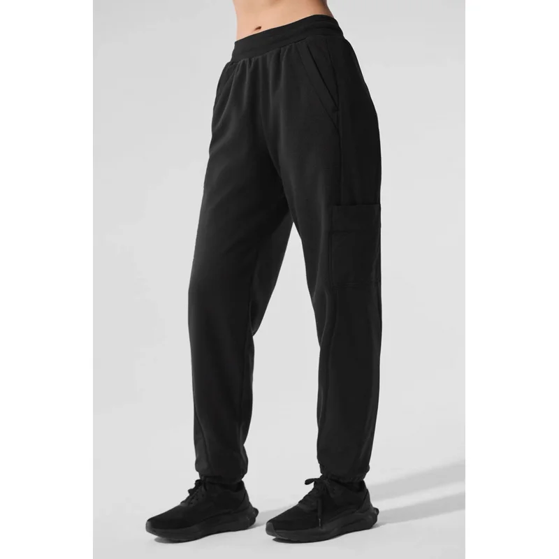 Women Double Fleece Sweatpants Soft Polar Fleece Warm Windproof Athletic Pants Cozy Winter Outdoor Training Lounge Trousers
