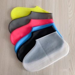 1 Pair Waterproof Non-slip Silicone Shoe High Elastic Wear-resistant Unisex Rain Boots for Outdoor Rainy Day Reusable Shoe Cover