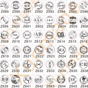 Personalisierte Hochzeitswachs -Stempel mit 2 Initialen, personalisierte Hochzeitsdichtungswachsstempel. Erstes Wachssiegel 8 Hauptverkäufe personalisierte Briefmarken - №1