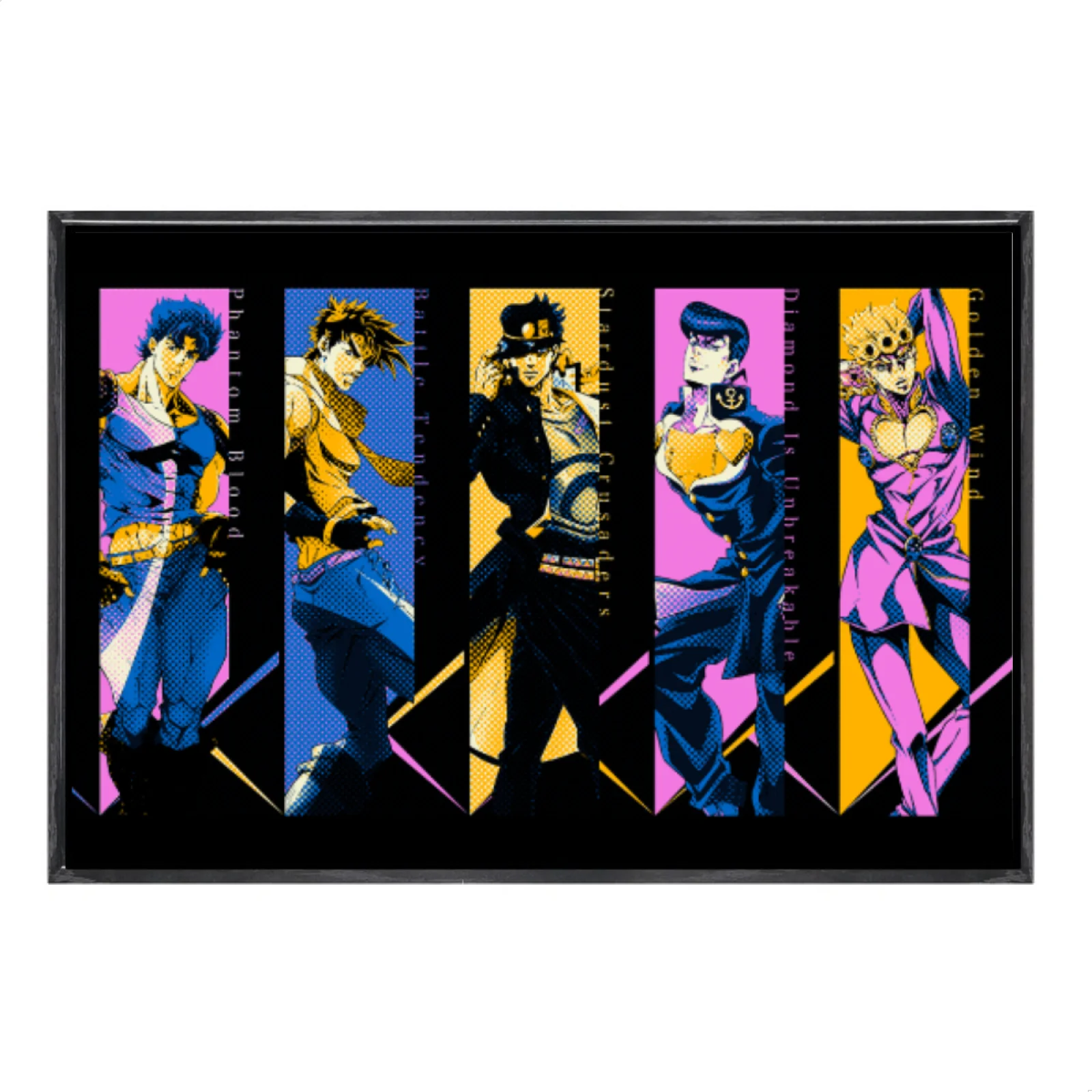 

Японская манга «Невероятные приключения Джоджо», многоразмерный холст, постер в двойной рамке, настенное искусство, домашний декор, домашний декор