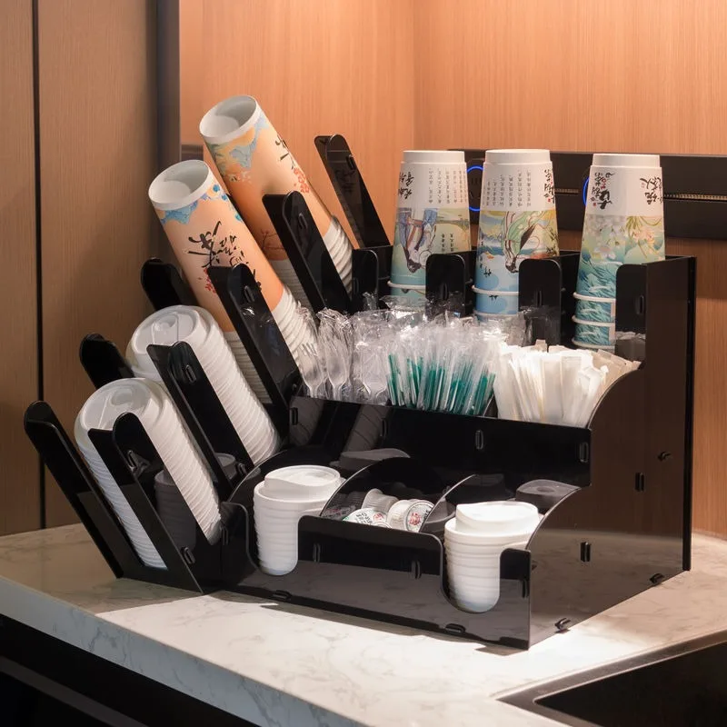 Milk shop assembly paper cup holder disposable cup storage rack pick up cup holder catering store coffee shop
