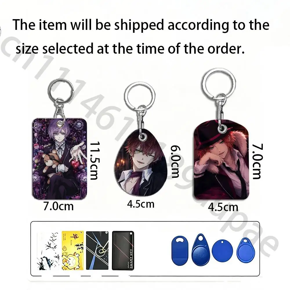 D-DIABOLIK L-LOVERS Protective Printed Leather Card Case Metal Keychain Accessory