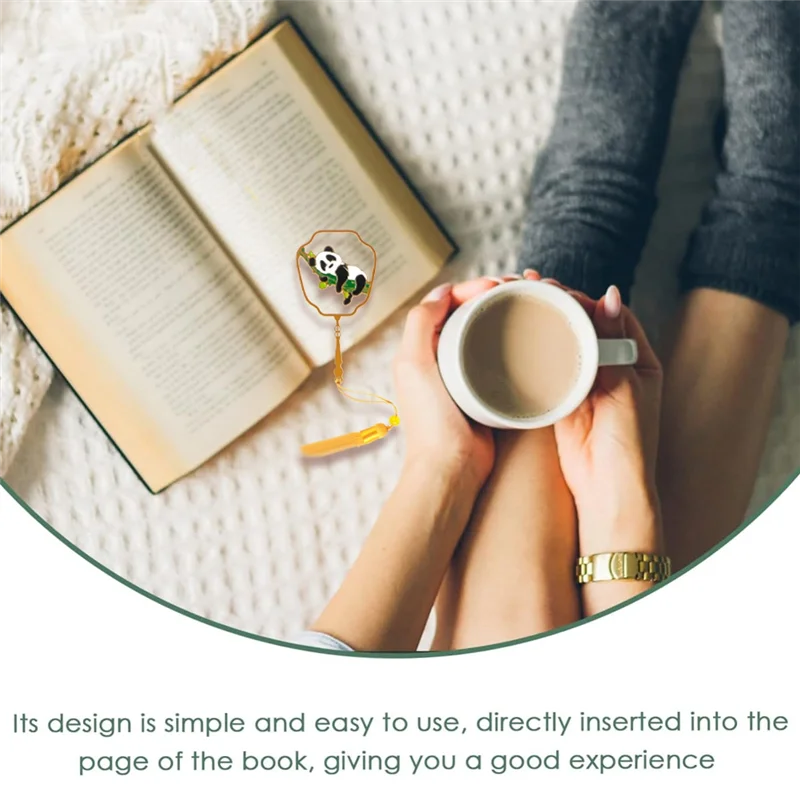 

12PCS Bookmarks With Panda Set Chinese Style Metal Metal Bookmarks For Kids,Women