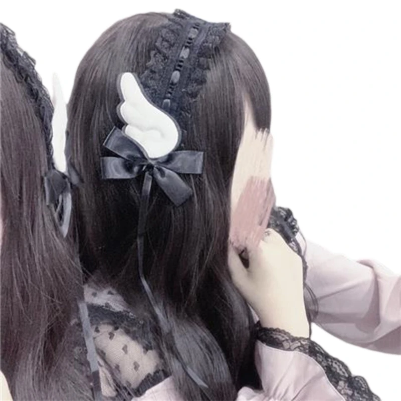 ผู้หญิงวงผมแม่บ้าน COSPLAY แถบคาดศีรษะ Lolitas ลูกไม้ Headwear อุปกรณ์เสริม Dropship