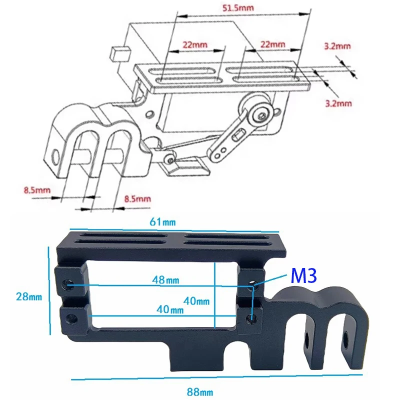 14kg Aluminum Alloy Bracket Double Throw Dispenser Servo Parabolic Switch Device Aerial Vehicle Throw Device For RC Drone