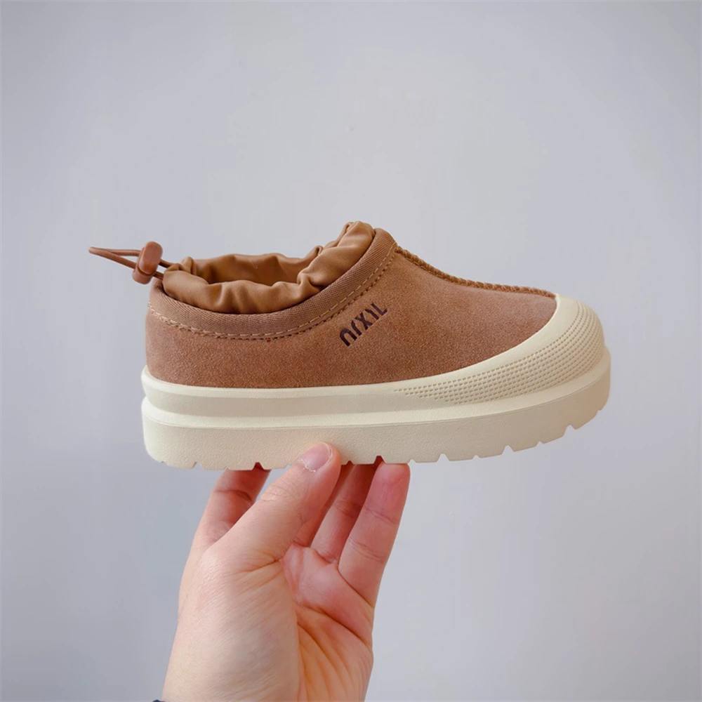 Nuevos zapatos de invierno para niños, botas de nieve gruesas y cálidas, moda de estilo coreano para chicas, botas de algodón resistentes al frío de 3 a 13 años