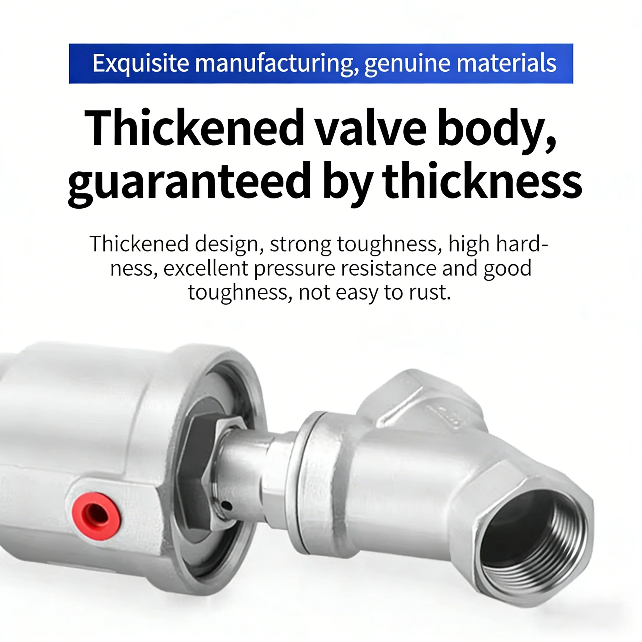304 StainlessAngle Seat Valve Steel Big Head High Temperature Steam Resistant Y-shaped Cut-off Threaded  Automatic Air Control