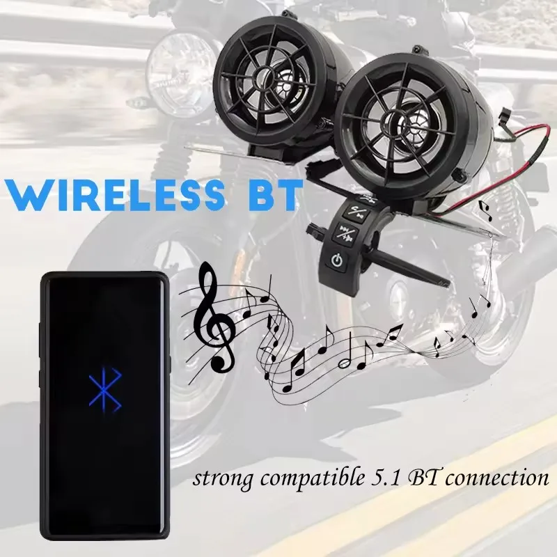 防水タワー型マリンスピーカー ステレオ オートバイオーディオ ボート 車 MP3プレーヤー オートサウンドシステム スピーカー SPA UTV ATV用