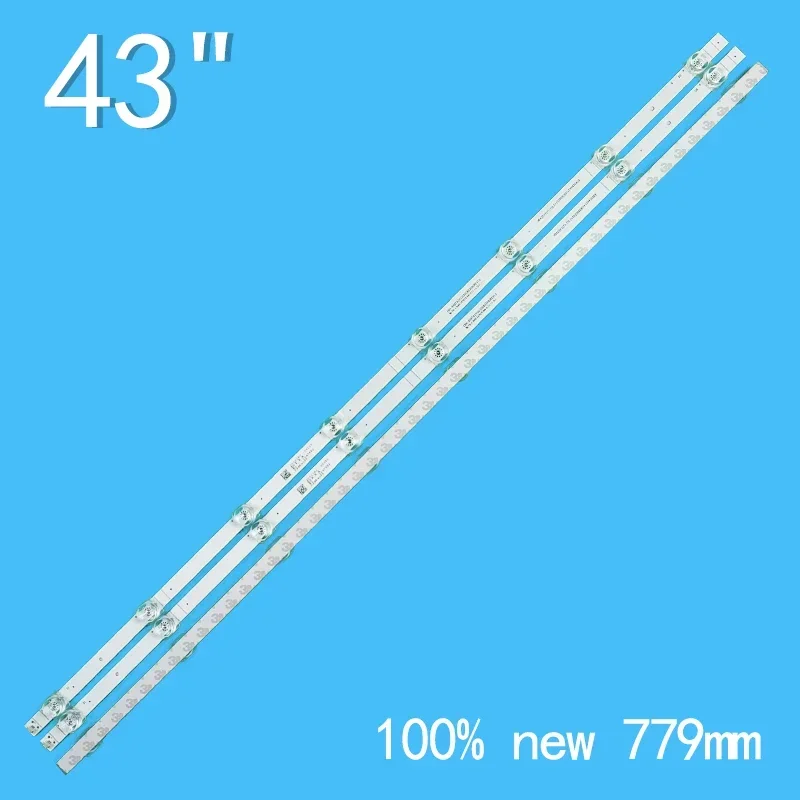 LED Backlight Strip For 43A6G 43A6GV 43A7GV 43A6H CRH-BXBT43Y13030080309UREV1.0 HD425Y1U71-TOL2+2020092801+SVH430AG9 8LEDS 3V