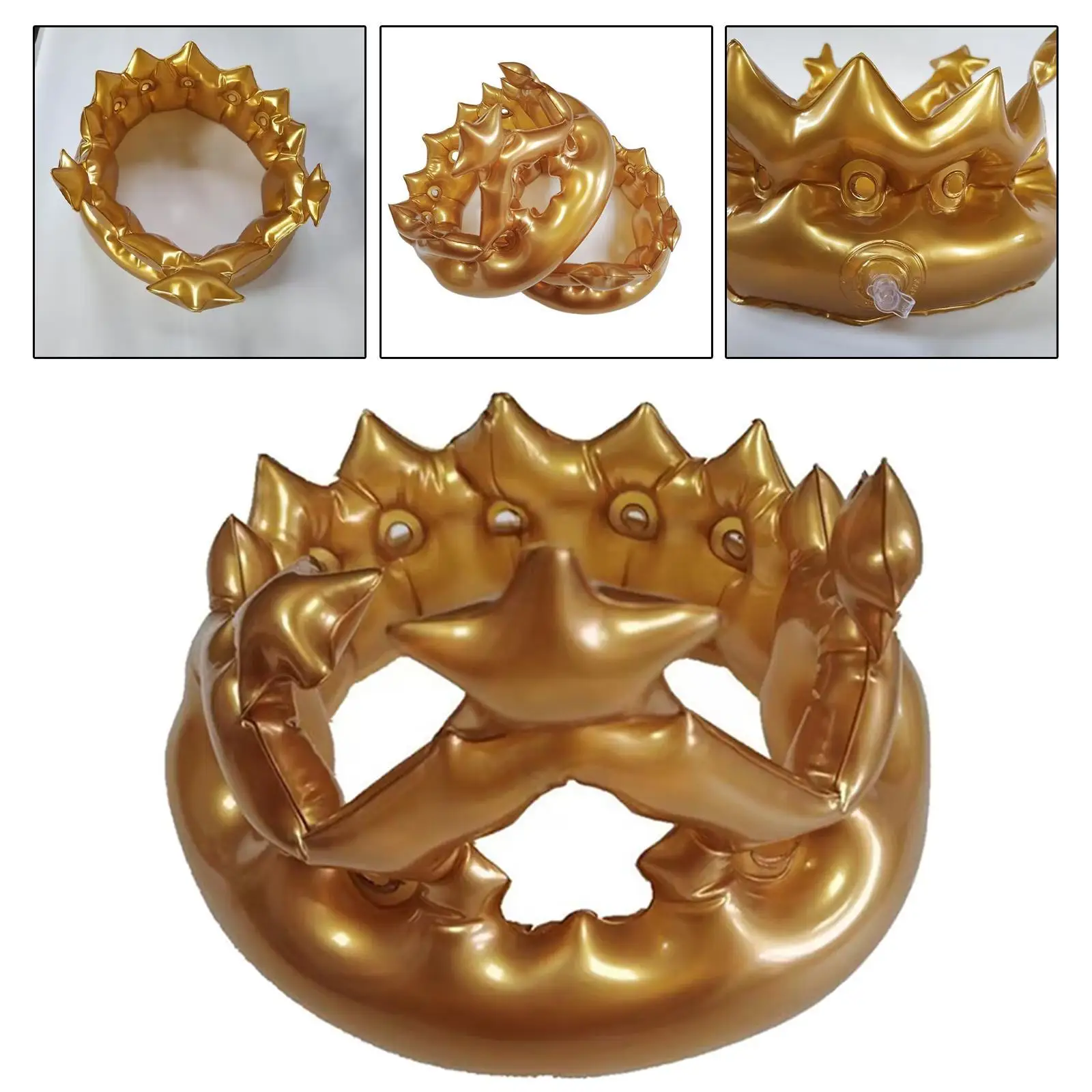 Accesorios de corona inflable, novedad, sombrero de cumpleaños, recuerdo de fiesta, Reina para fiesta de cumpleaños, festivales de disfraces, accesorios de fotografía, decoración