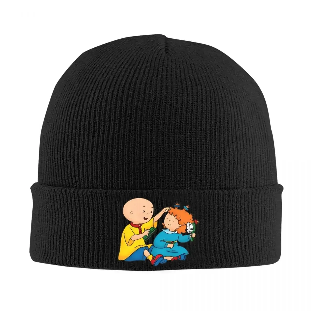 Caillou To Play Hairdresser With Rosie Bonnet Hats Knitting Hat Men Women Unisex Retro Thermal Elastic Beanie Hats Sport Caps