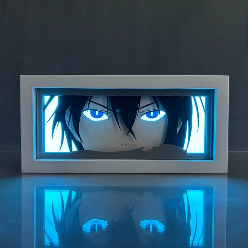 New Noragami Yato Anime Figurine Model Mini Night Lamp Creative Cool Seven-Color Mood Light Decorative Ornament, Festival Gift
