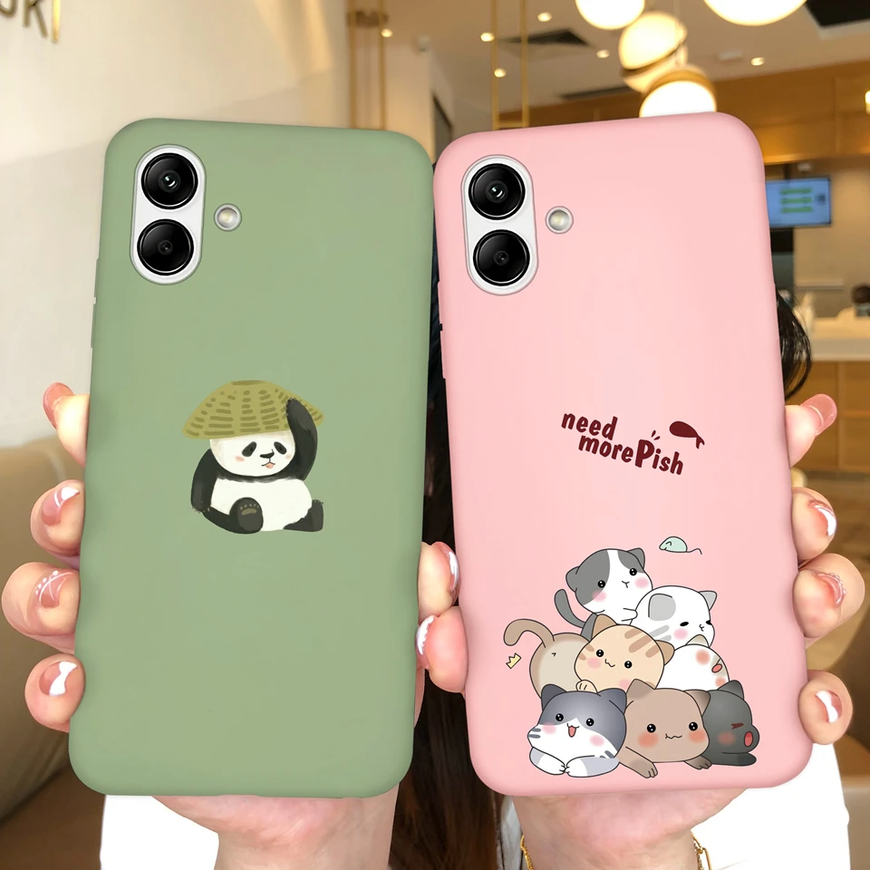 Cases For Samsung A04 A04E 4G Back Cover Lovely Dinosaur Avocado Silicone Protective Senior For Samsung Galaxy A 04 A 04 E Shell