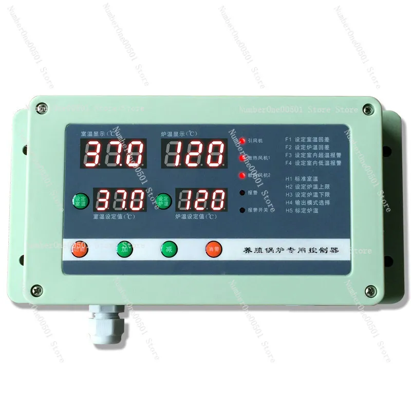 Hot Air Heater Controller for Poultry Farm Temperature Control Instrument with Probe for Boiler