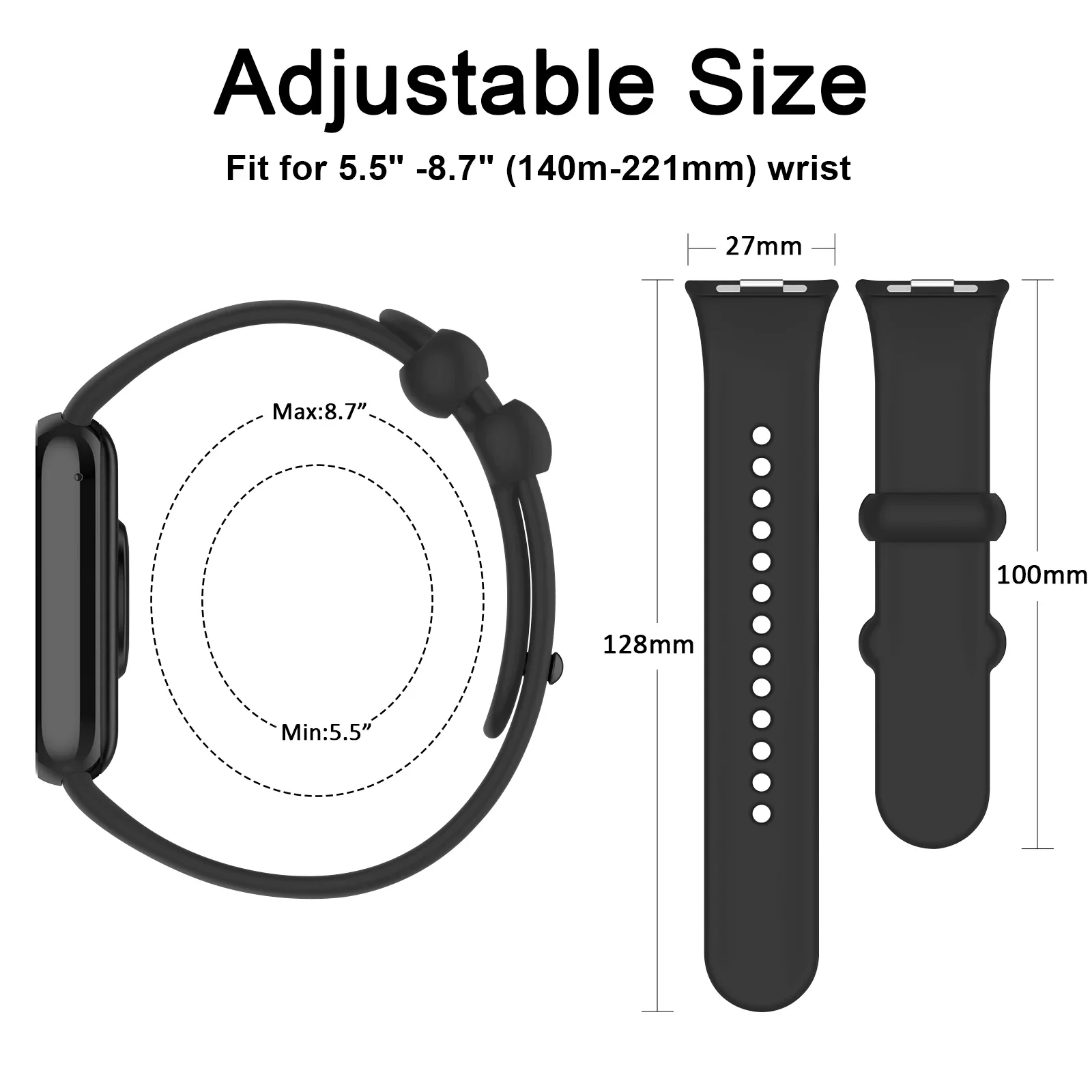 Soft Silicone Band For Xiaomi Redmi Watch 4 Strap Sport Watchband For Xiaomi Mi Band 8 Pro/9 Pro Bracelet Replacement