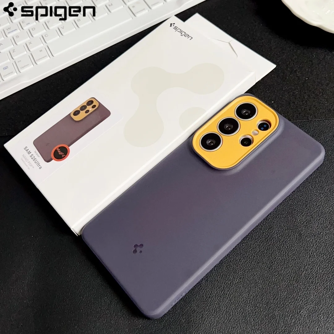 Original Spigen Liquid Soft Silicone Case For Samsung Galaxy S26 Ultra S25 Ultra For Magsafe Wireless Charging Shockproof Cover
