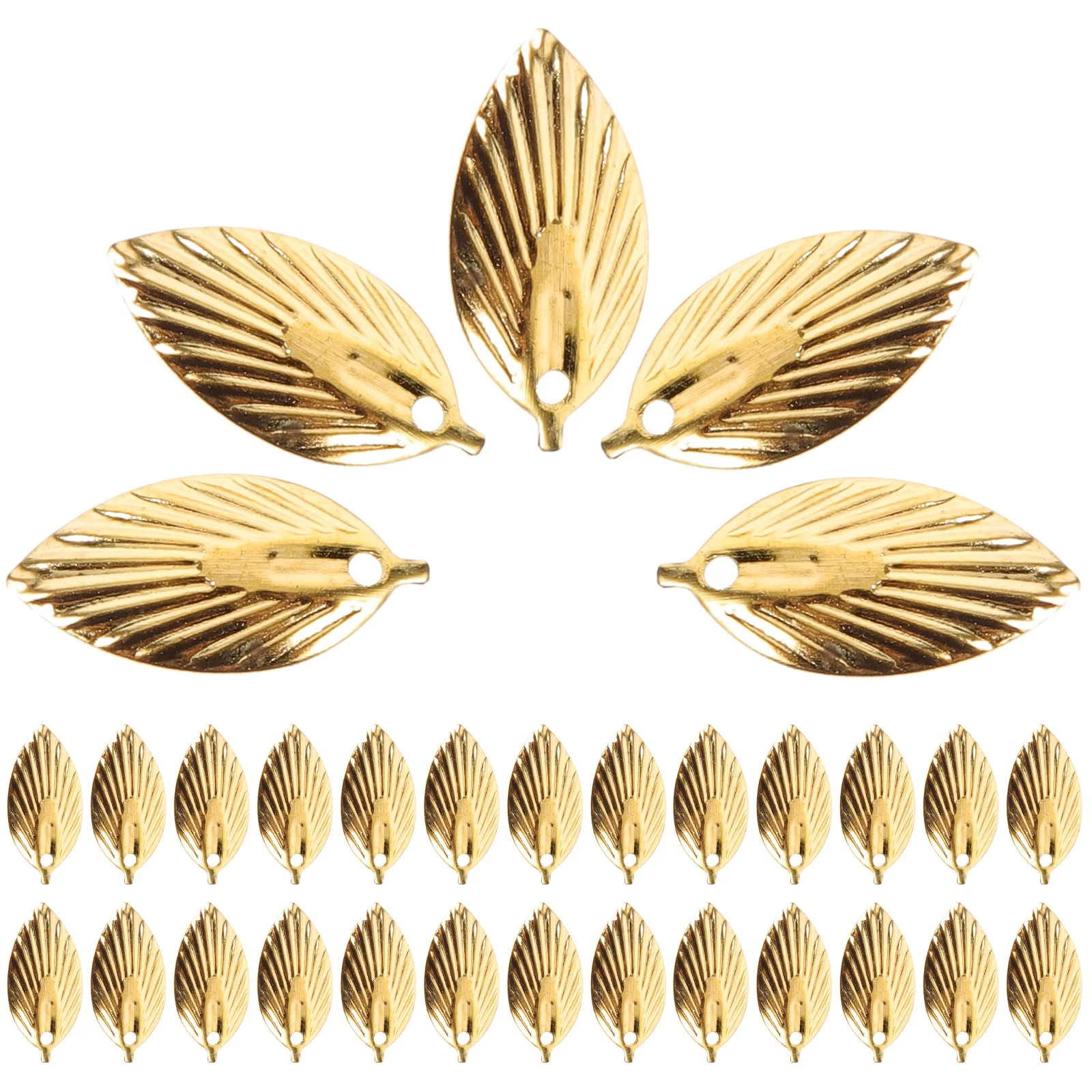 

200 Pcs Leaf Hanging Decoration Leaves Charms Alloy Metal Pendants Mother for Jewellery Making Tree