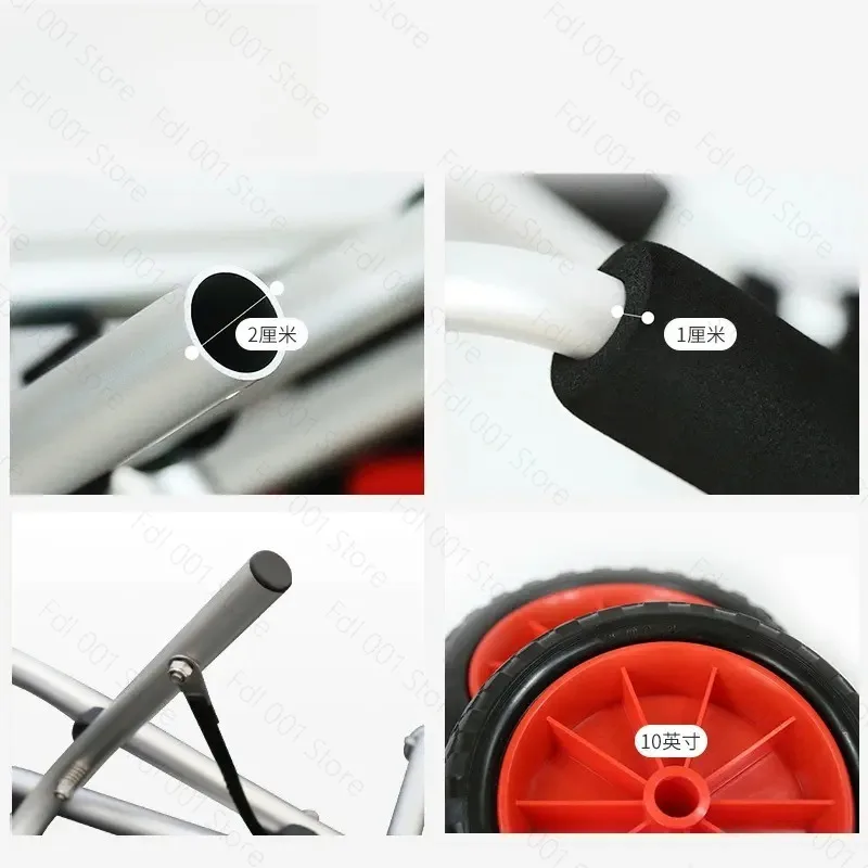 Aluminum Alloy Double Paddle Board Trailer, Portable Surf Paddle Board, Removable Cart Mobile Bracket