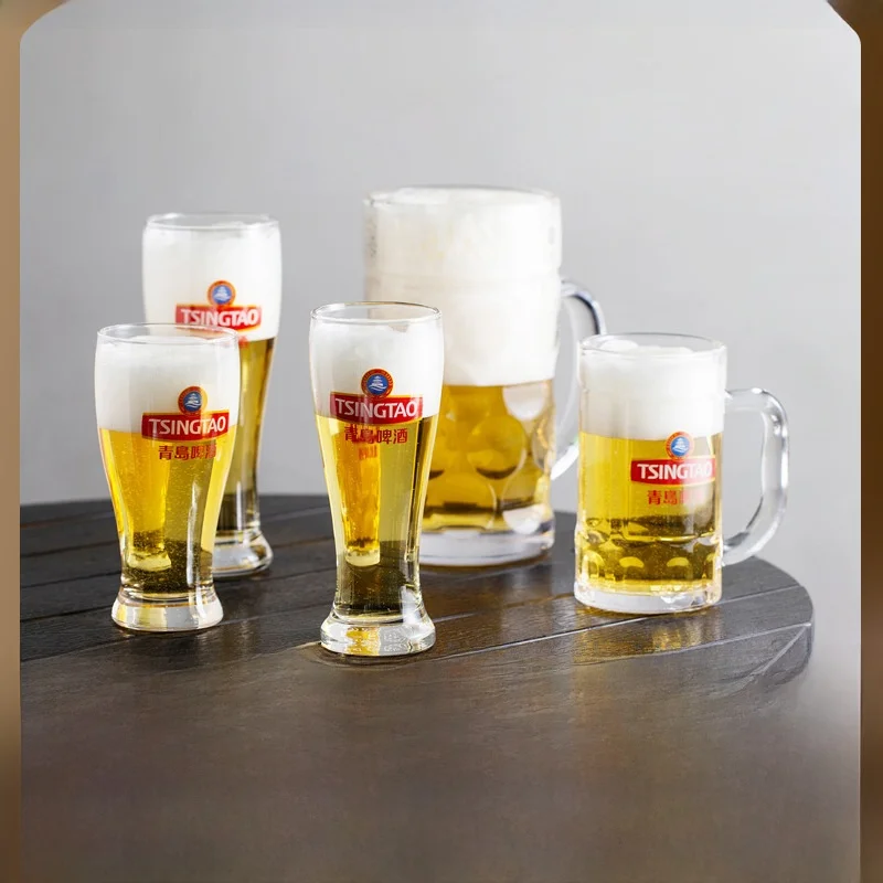 Nueva Jarra de Cerveza Qingdao, Tamaño Grande Especial de 1000 ml, Jarra de Cerveza Comercial Premium, Vaso de Cerveza Hecho ...