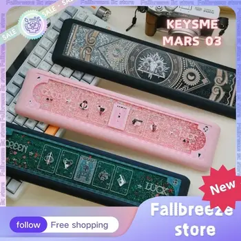 Keysme Mars 03 손목 받침대 마우스 패드, 실리콘 합금, 흐르는 모래, 기계식 게이머 키보드, 핸드 레스트 액세서리 선물