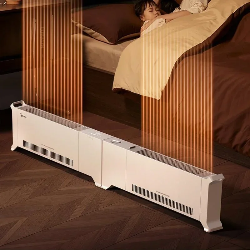 Midea calefactor eléctrico เครื่องทำความร้อนไฟฟ้าควบคุมระยะไกล220V 2000W, เครื่องทำความร้อนพับความชื้นสำหรับห้อง