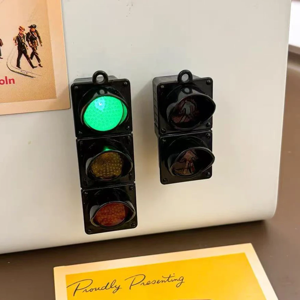 إشارة المرور ملصقات الثلاجة المغناطيسية مضحك ديكورات المنزل جزء إشارة المشاة المرورية الإبداعية المغناطيسي ملصق ثلاثية الأبعاد #5