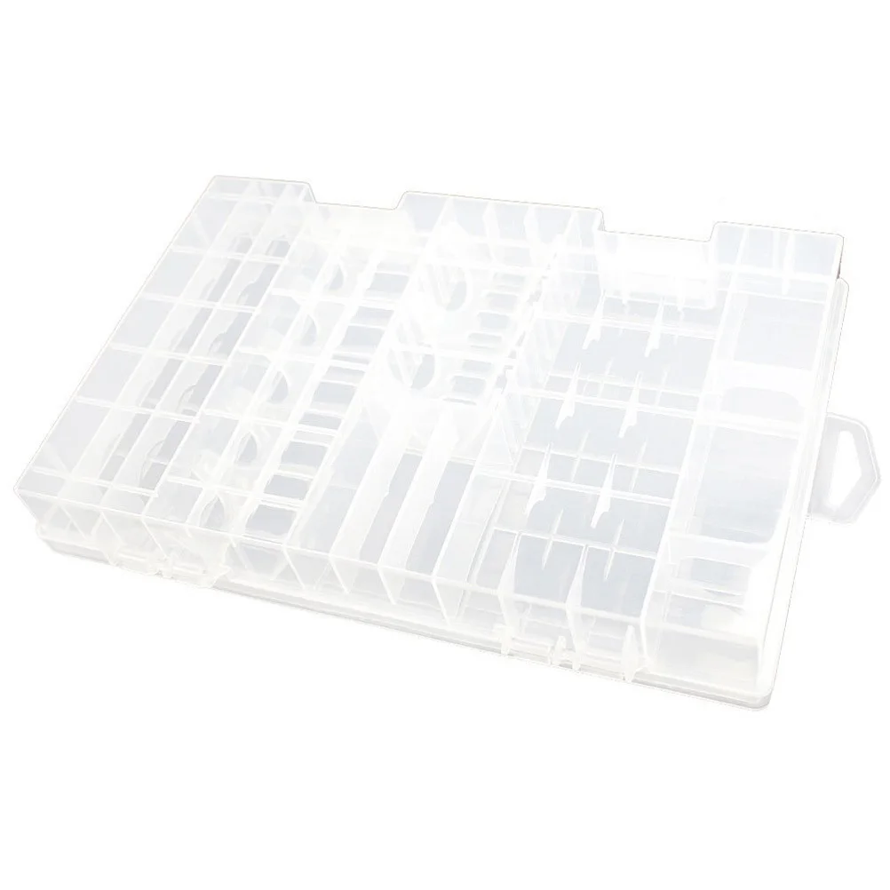 

10- Aa 8- Aaa 9V Storage Box Hard Plastic Transparent Organizer Case Durable Case
