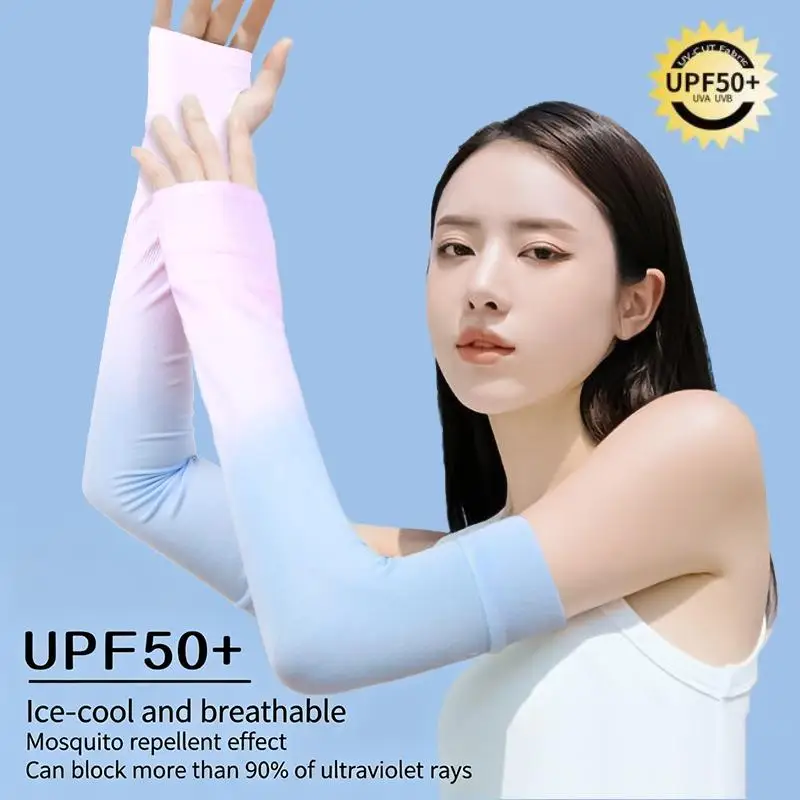 Ice Silk Bicycle Arm Sleeves Sun UV Protection Summer Breathable Cycling Arm Covers Sports Arm Warmers for Outdoor Use