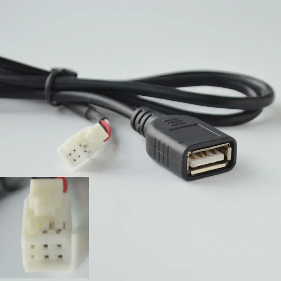 Car 10Pin RCA Video Cable or 4pin/6-pin USB Cord  Android Radio Accessories Backup Camera Adapter Wiring Connector Navigation.**