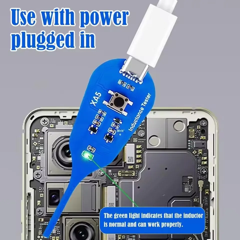 Type-C Powered High Precision Mainboard Coil Testing Tool Fast Inductance Fault Detection Diagnosis Mini Inductor Tester