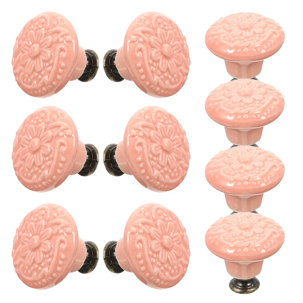 

10 Pcs Cabinet Door Handle Ceramic Knobs Dresser Pulls Wardrobe Furniture Hardware Blue Color Simple Design Kitchen Bedroom