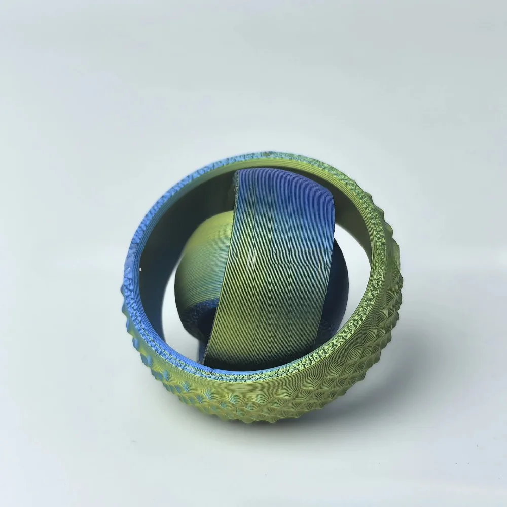 

Забавный пластиковый вращающийся шарик с 3D принтом, игрушка, многофункциональный декомпрессионный O-образный гироскоп, гироскоп для облегчения тревоги