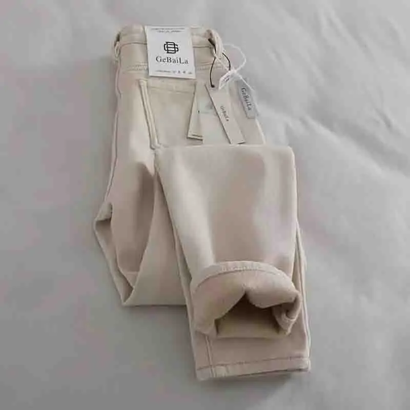 

Женские весенне-осенние свободные универсальные однотонные брюки Харлан с высокой талией, женские корейские тонкие джинсы Харлан для отдыха