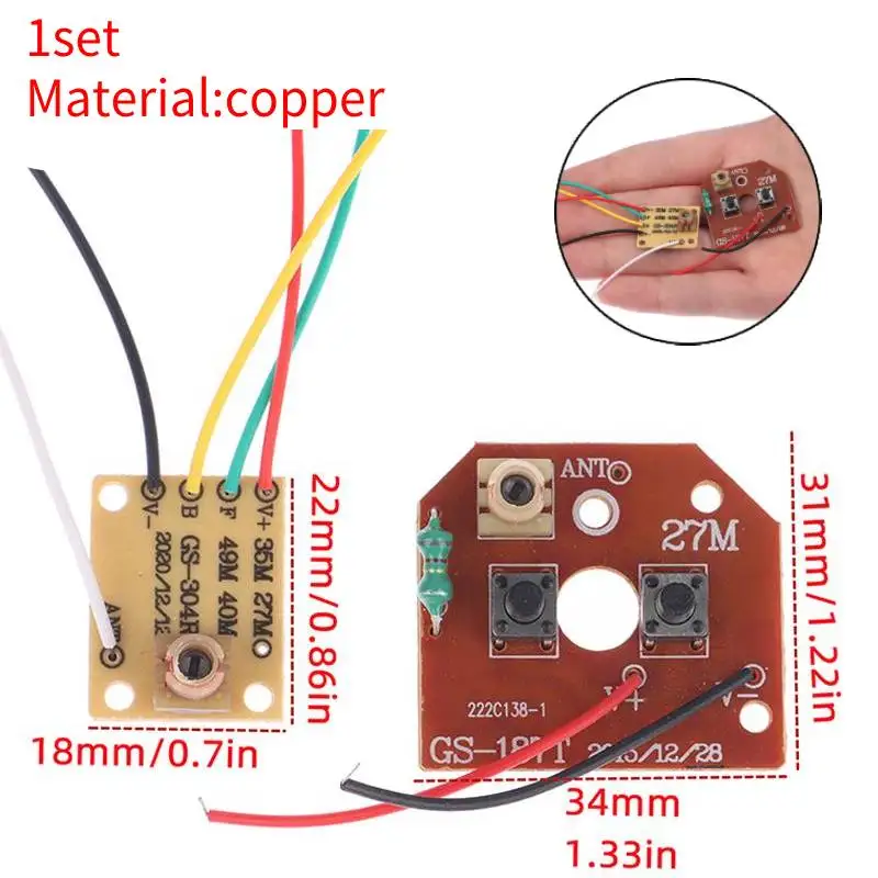 1 Set 4CH RC Remote Control Circuit PCB Transmitter Receiver Board Rc Car Parts With Antenna Radio System