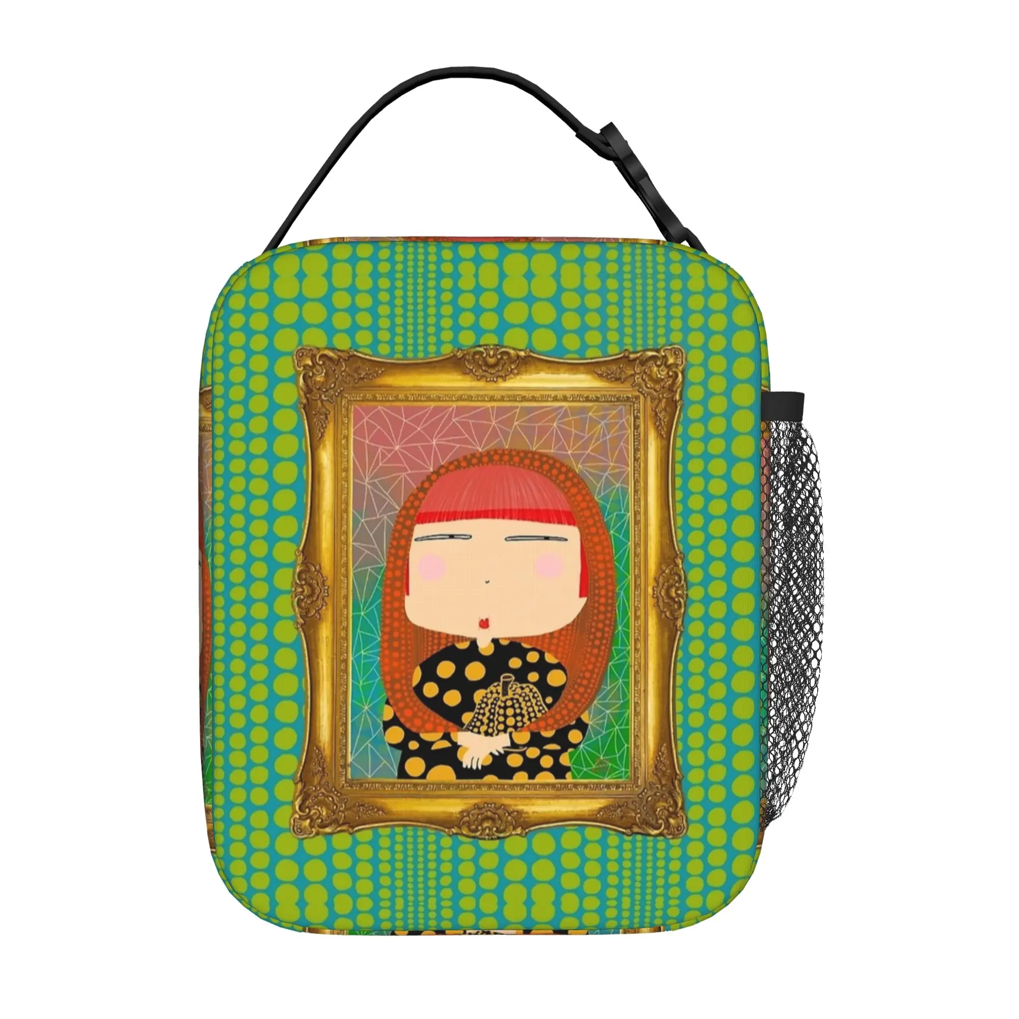 Y-Yayoi Kusama Thermal Insulated Lunch Bags for School  Portable Food Bag Cooler Thermal Food Box