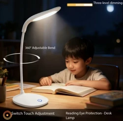 LED Desktop Desk Lamp USB Rechargeable Lighting Eye Protection Room Night Light Bedroom Bedside Student Reading Lamp