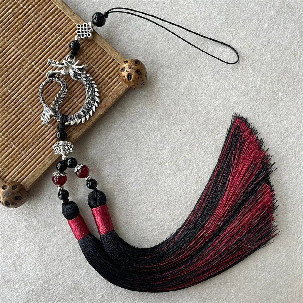 Unisex Alloy Chinese Style Pendant DIY Tassel Ornament Lightweight Ancient Fan Pendant Drop Style Hanging Ornament
