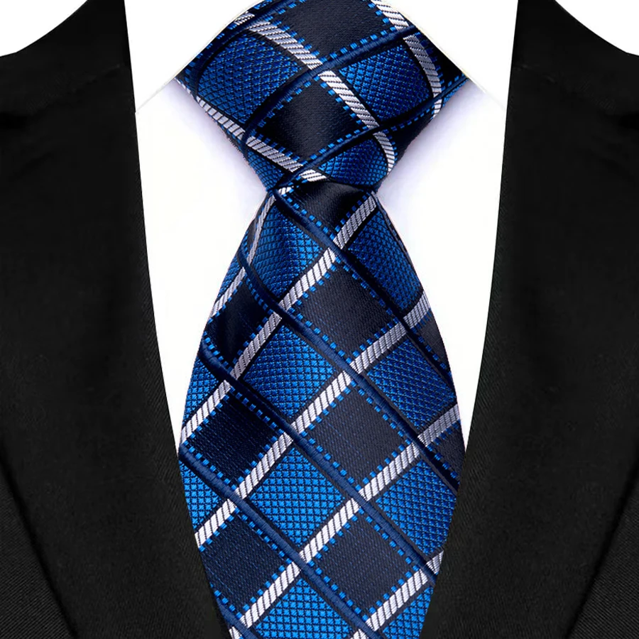 Men's Fashion Tie 8cm Necktie Classic Plaid & Checks Neck Tie Stripes Neckties Daily Wear Cravat Wedding Business Party Gift