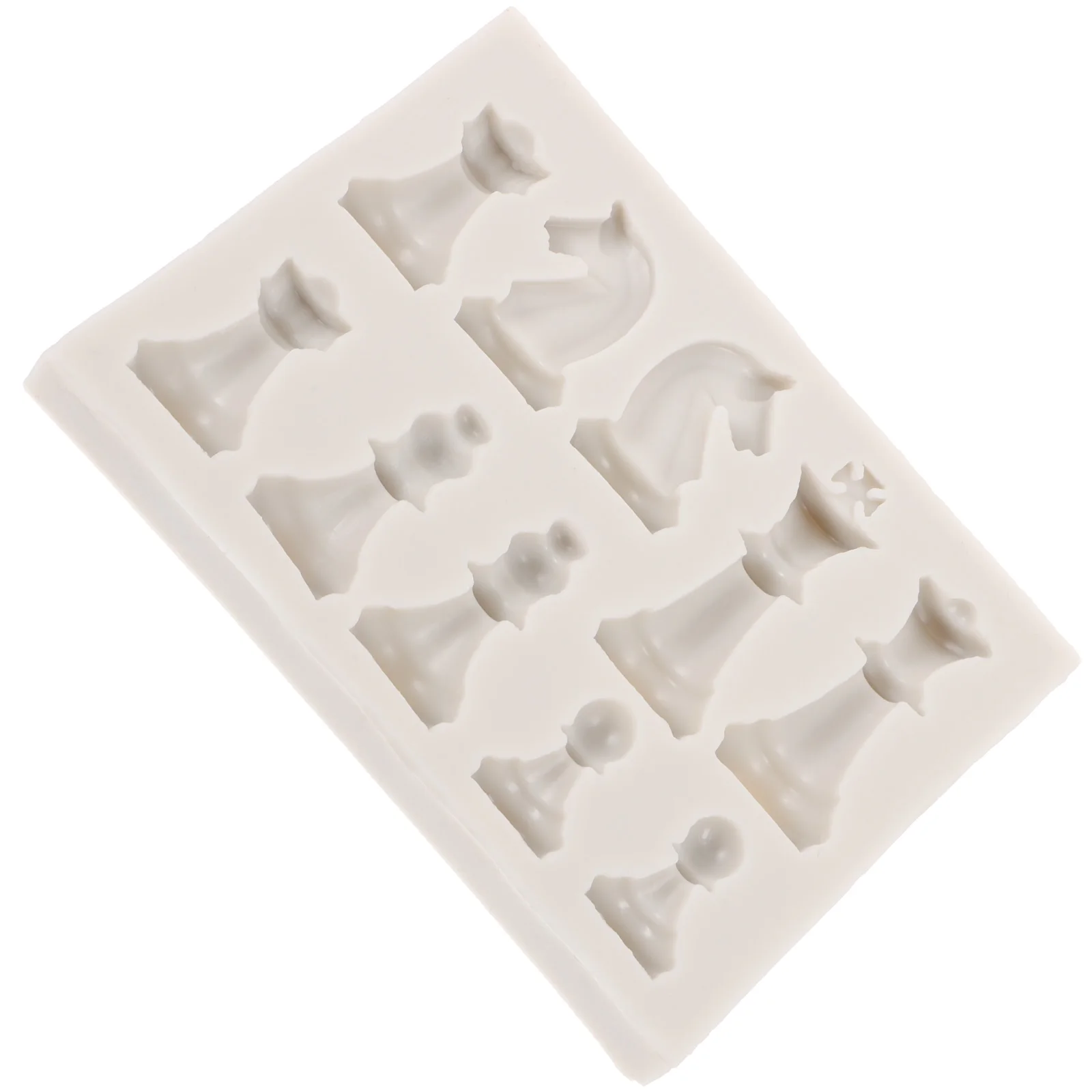 

1 set Chess Piece Silicone Mold for Epoxy Resin Casting Gray White Color Smooth Surface Reusable DIY Game Crafts Perfect Gift