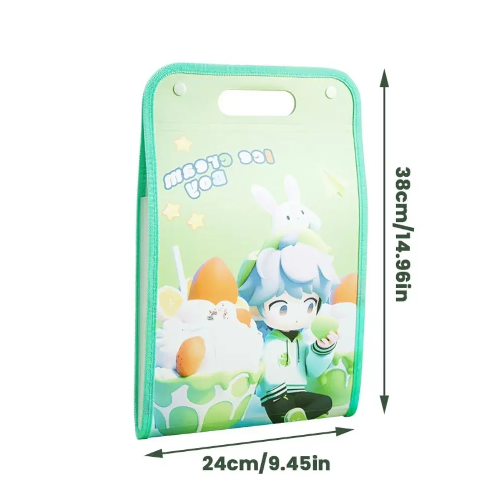 Pasta de arquivo A4 impermeável portátil, 13 bolsos, armazenamento classificado, saco de órgãos PP, armazenamento de papel de teste, escola e escritório