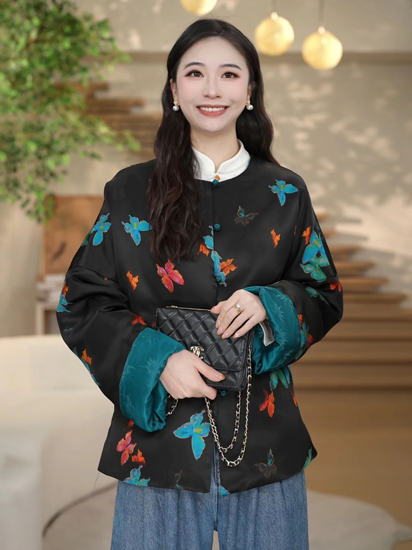 

Новая китайская шелковая двусторонняя куртка из гусиного пуха, весна 2026, легкое теплое пальто из 90% белого гусиного пера