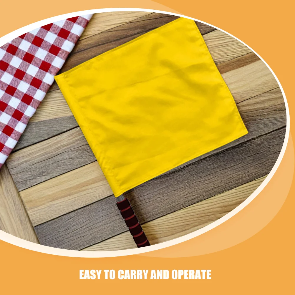 2Pcs Vibrant Handheld Flags for Traffic Management Sports Supplies Ergonomic Handle Durable Performance Flags on Sticks