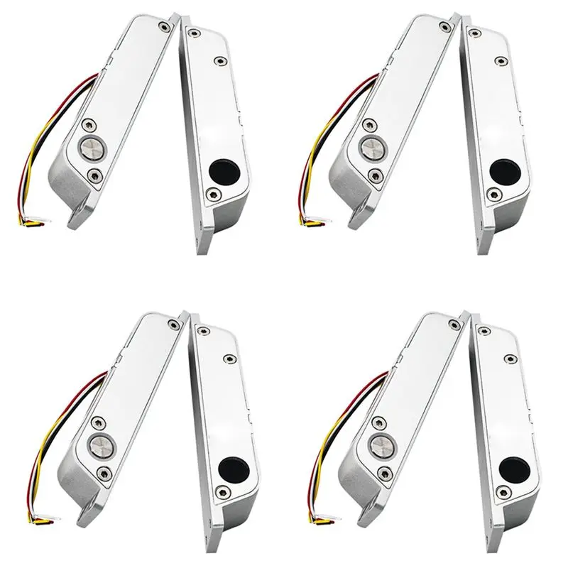 

4X Electric Drop Bolt Lock 4 Wires DC12V Electronic Mortise Locks Wooden Door Lock Lron Door Lock