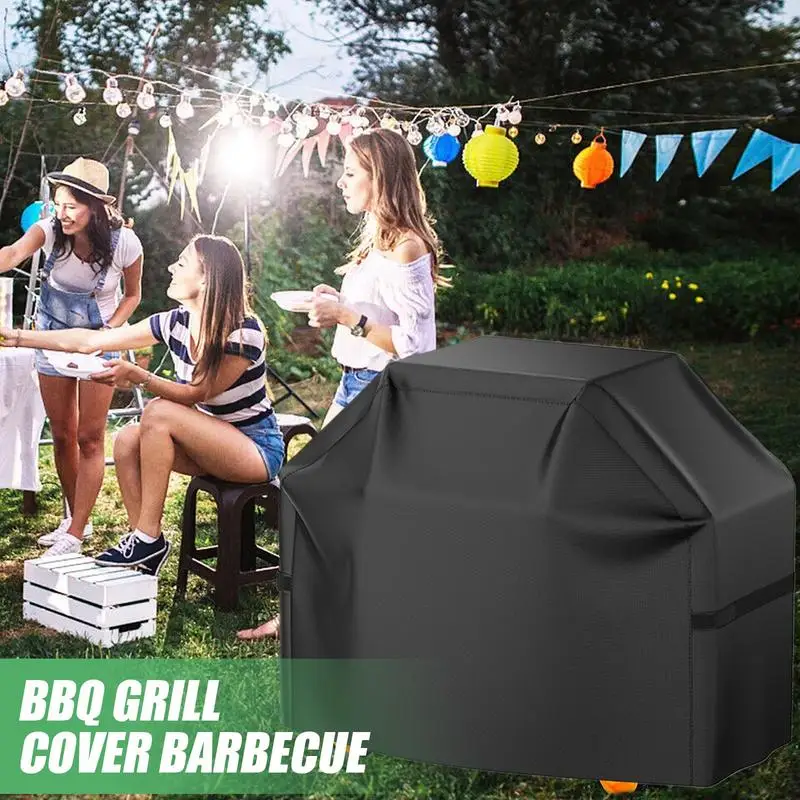 Grill Cover For Outdoor Grill 58Inch Rip-Proof Anti-UV Barbecue Grill Cover Waterproof BBQ Grill Cover Barbecue Cover 420D Heavy