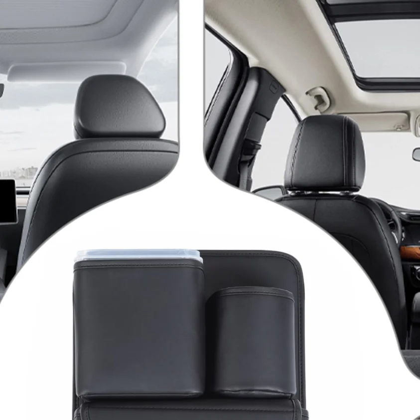 Car Between Seats Storage Hanging Bag Car Interior Middle Tissue Box Organizer Supplies For Water Cup Tissue Umbrella