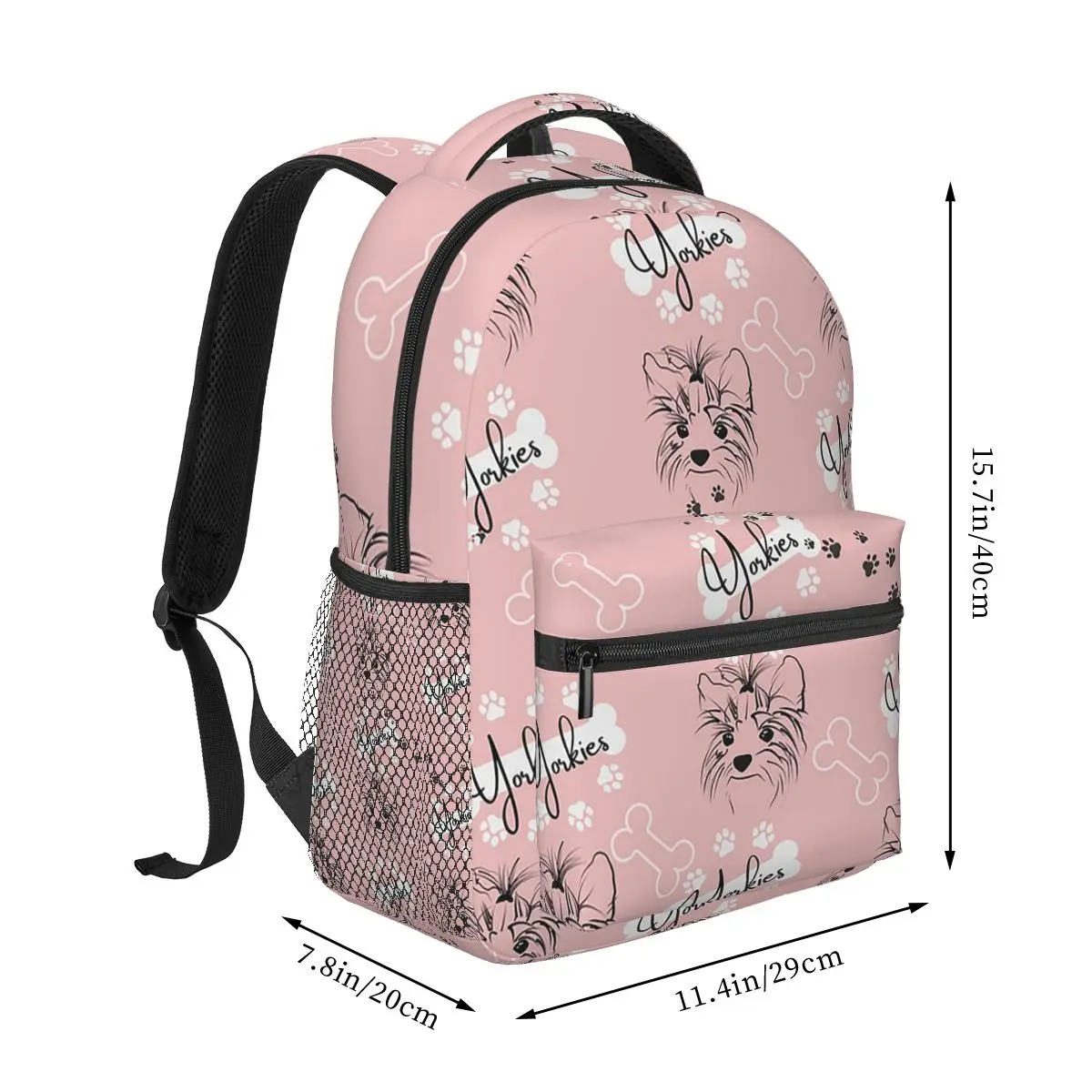 Inspirational Yorkshire Terrier Backpack Student Boys Girls BookBag Children School Bag Laptop Shoulder Bags for Men Women