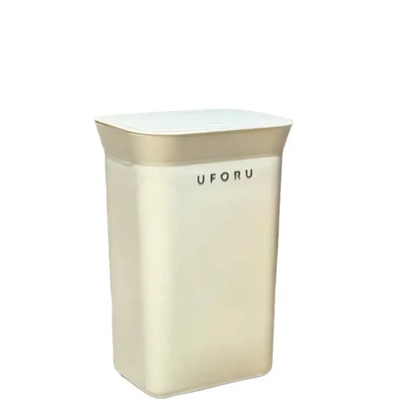 Hands Free Press Top Waste Bin with Lid Odor Control Sealed Kitchen Bathroom Garbage Can No Bending Design