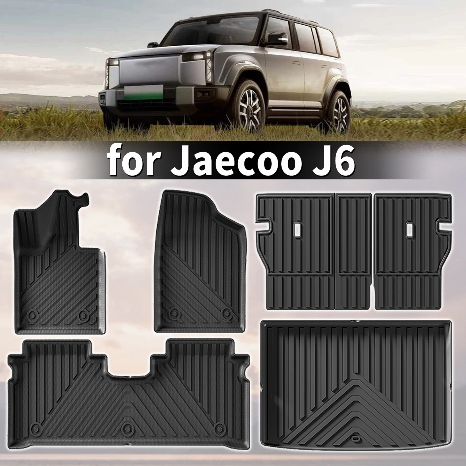 

Waterproof TPE Car Mats for Chery iCAR 03 Jaecoo 6 2024 2025 2026 3D Laser Scanning Perfect Fit Odorless Accessories Easy Clean